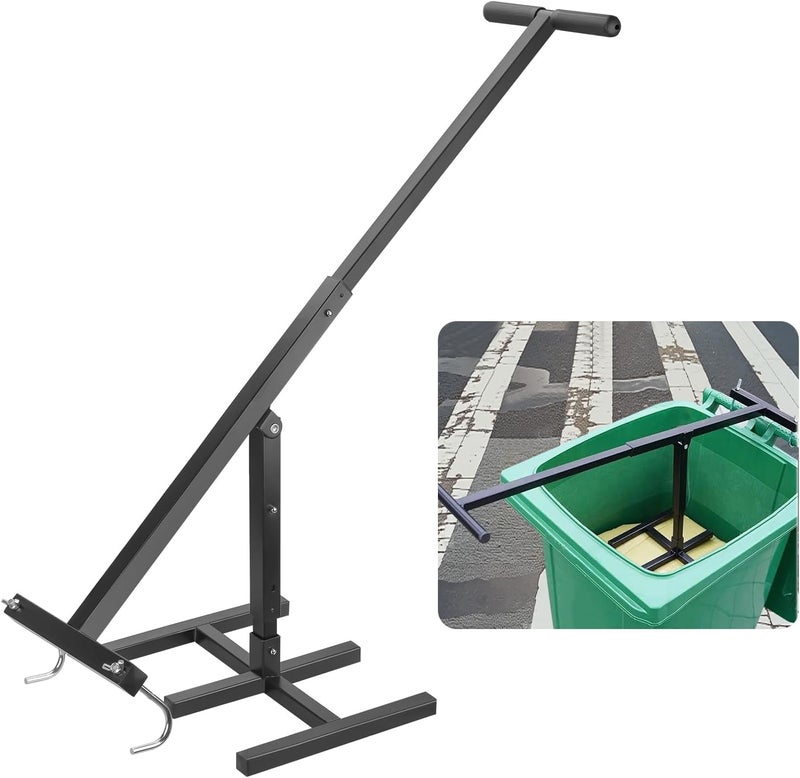 BINGOX Manual Trash Compactor, Waste Recycling Hand Tool for Outdoor Use, Touchless Bin Compactor for 120-660L Wheelie Bins, Iron Compacting Trash Can - Image 1